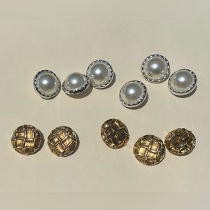 Gold and Pearl Sew on Buttons